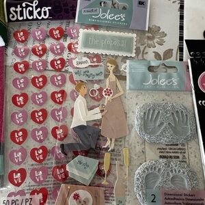 💍 Engagement / Wedding Scrapbook Lot – Used